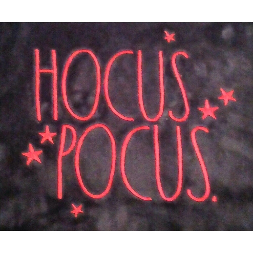 Rae Dunn Hocus Pocus Halloween Soft Blk Velour Belted Robe Sz L Knee Length - Picture 2 of 6